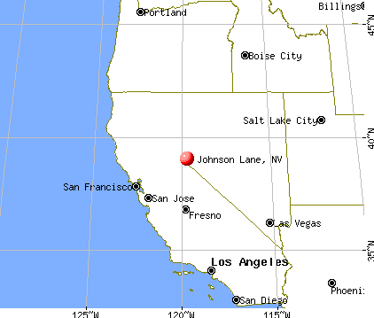Johnson Lane, Nevada map
