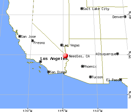 Needles, California map
