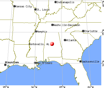 Montevallo, Alabama map