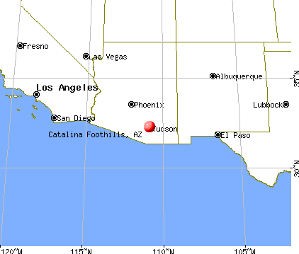 Catalina Foothills, Arizona map