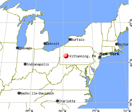 Kittanning, Pennsylvania map