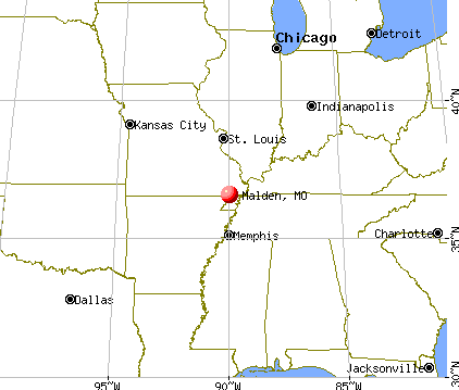 Malden, Missouri map