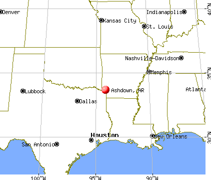 Ashdown, Arkansas map