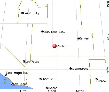 Moab, Utah map