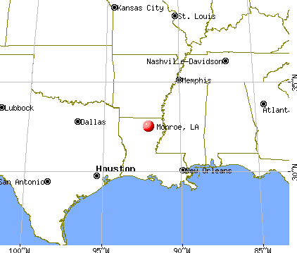 Monroe, Louisiana map