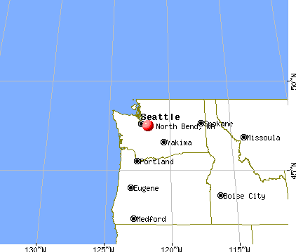North Bend, Washington map