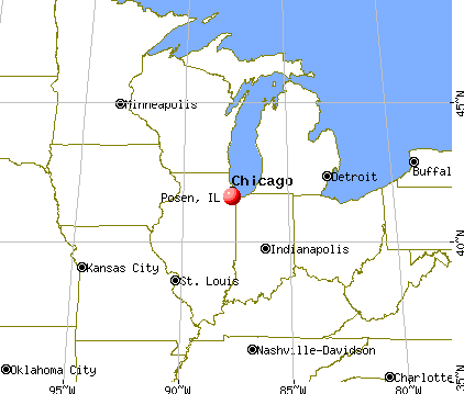 Posen, Illinois map