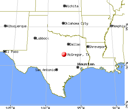 McGregor, Texas map