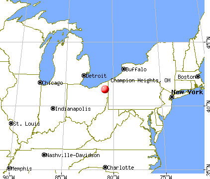 Champion Heights, Ohio map