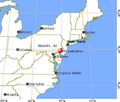 Beckett, New Jersey map