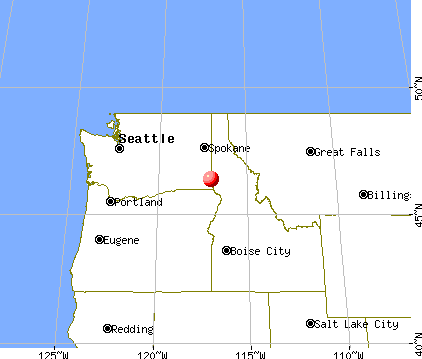 West Clarkston-Highland, Washington map