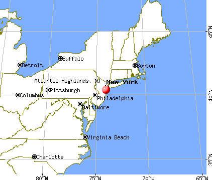 Atlantic Highlands, New Jersey map