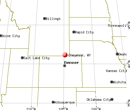 Cheyenne, Wyoming map