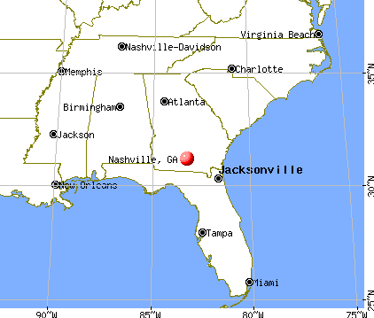 Nashville, Georgia map