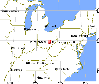 New Lexington, Ohio map