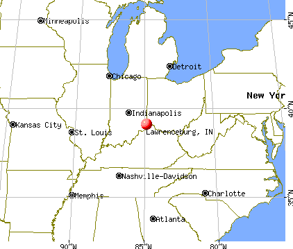 Lawrenceburg, Indiana map