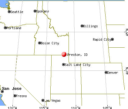 Preston, Idaho map