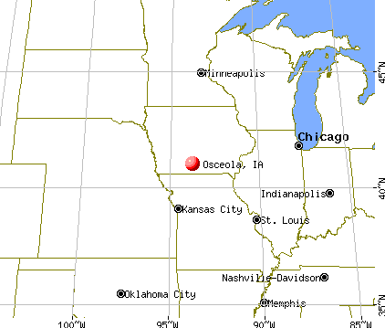 Osceola, Iowa map
