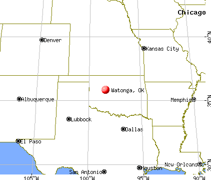Watonga, Oklahoma map