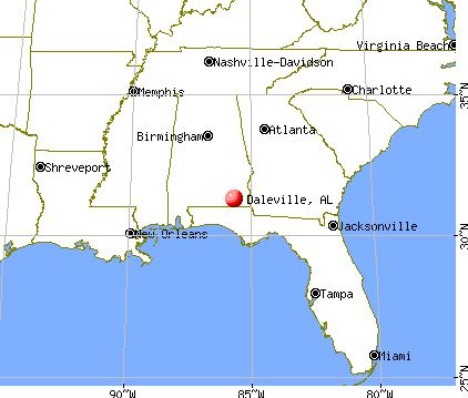 Daleville, Alabama map
