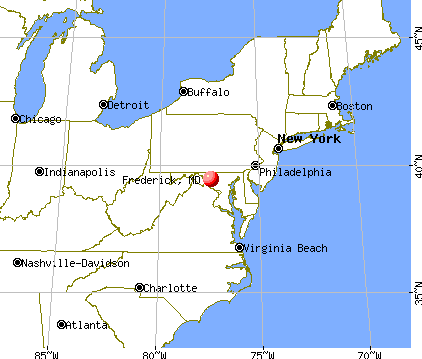 Frederick, Maryland map