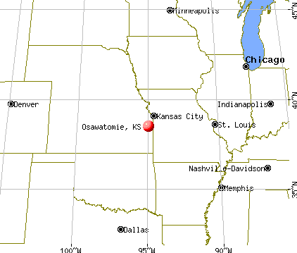 Osawatomie, Kansas map