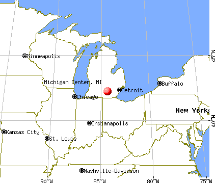 Michigan Center, Michigan map
