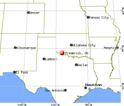Frederick, Oklahoma map