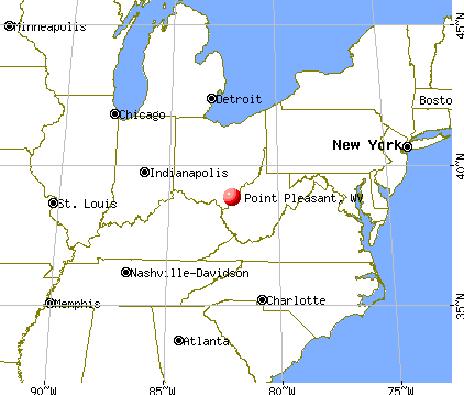Point Pleasant, West Virginia map