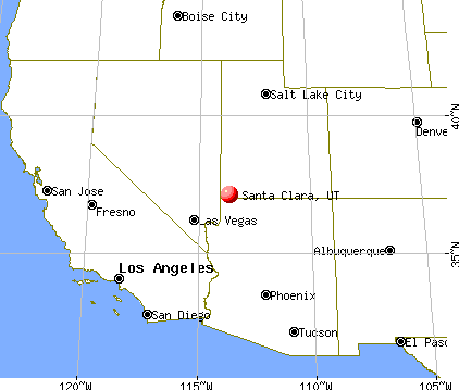 Santa Clara, Utah map