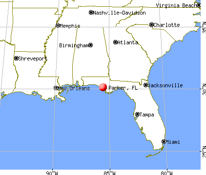 Parker, Florida map