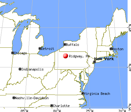 Ridgway, Pennsylvania map