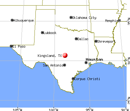 Kingsland, Texas map
