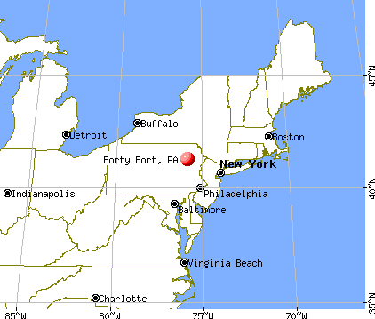 Forty Fort, Pennsylvania map