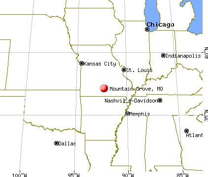 Mountain Grove, Missouri map
