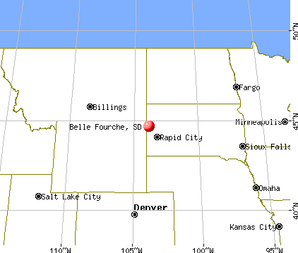 Belle Fourche, South Dakota map