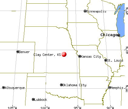 Clay Center, Kansas map