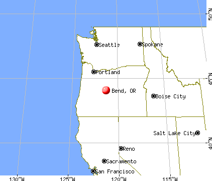 Bend, Oregon map