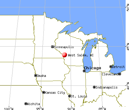 West Salem, Wisconsin map