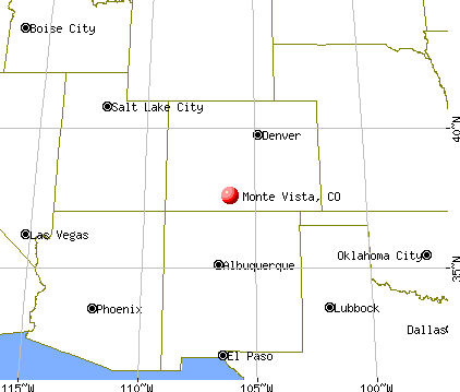Monte Vista, Colorado map