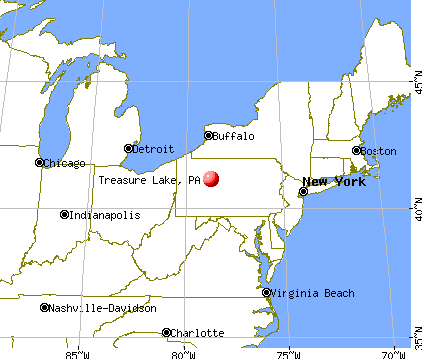 Treasure Lake, Pennsylvania map