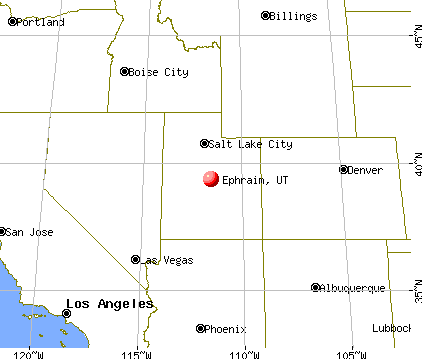 Ephraim, Utah map