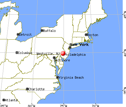 Westville, New Jersey map