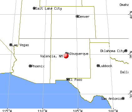 Valencia, New Mexico map