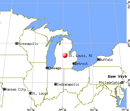 St. Louis, Michigan map