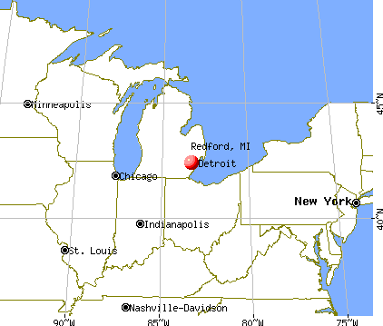 Redford, Michigan map