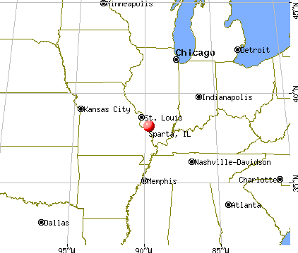 Sparta, Illinois map