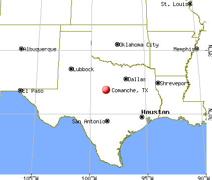 Comanche, Texas map