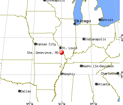 Ste. Genevieve, Missouri map