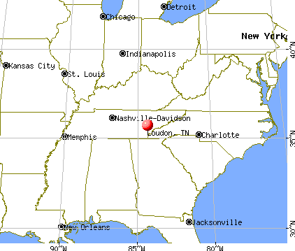 Loudon, Tennessee map